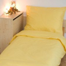 Prodloužené povlečení bavlna UNI 140x220, 70x90cm Sytě žlutá zipový uzávěr